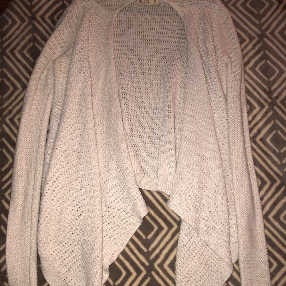 Hollister white cardigan